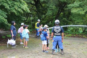 ８月３０日（日）　伊那市総合防災訓練へ全校で参加