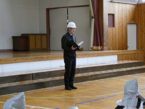 避難訓練～落ち着いて非難しました～