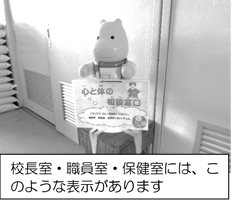 「心と体の相談窓口」「1人1台端末(学習用タブレット)等を活用した相談支援」等について